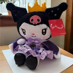 Sanrio Kuromi Plushie in Princess Outfit with Crown & Cape